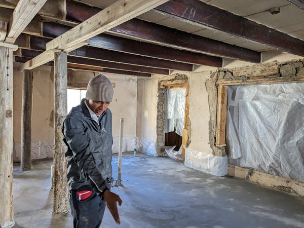 Yerraballi working on house