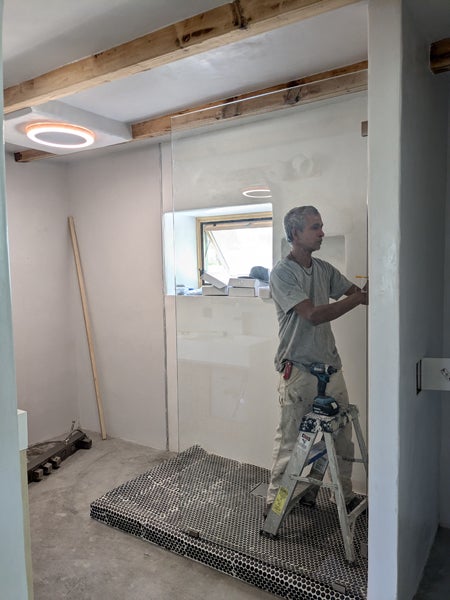 Yerraballi working on house